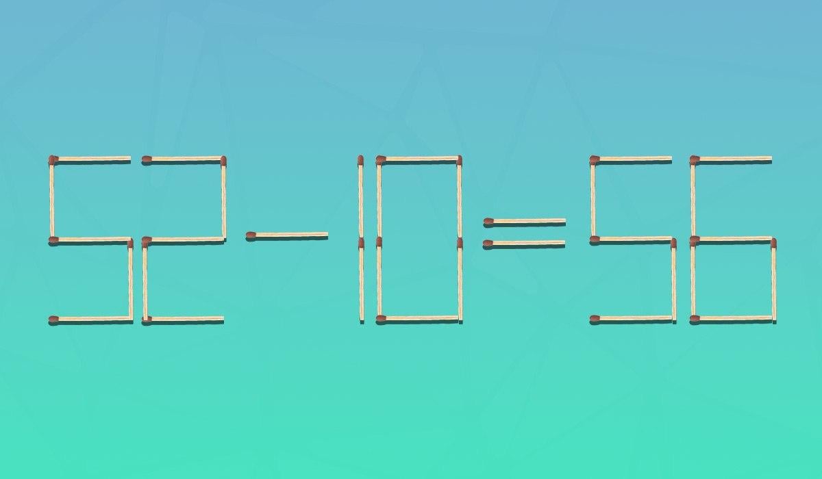 En mycket svår gåta: du behöver bara flytta 2 tändstickor för att göra likheten korrekt